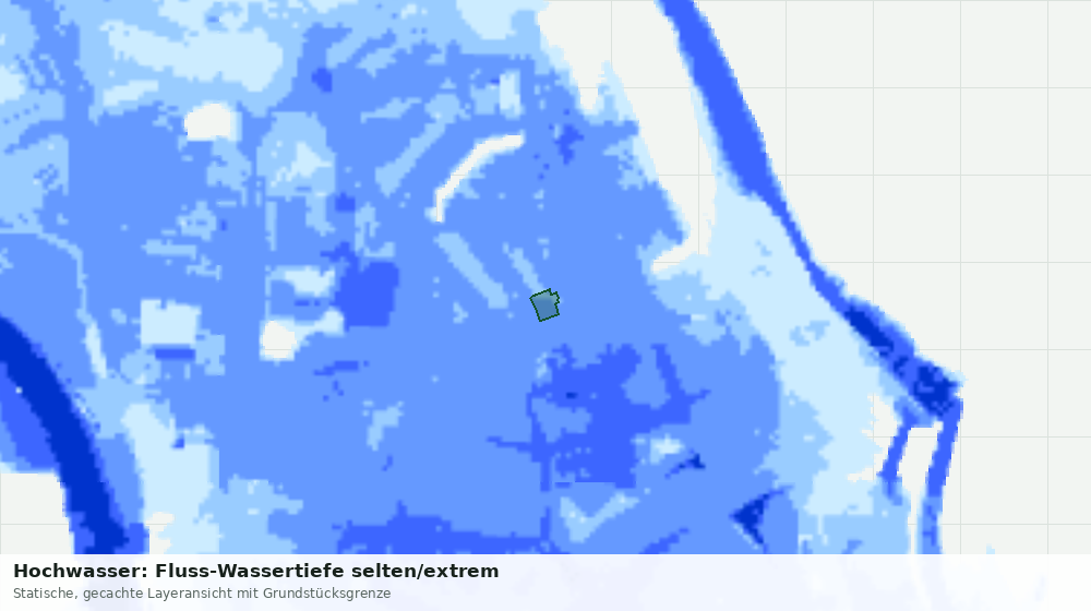 Statische Kartenansicht: Hochwasser: Fluss-Wassertiefe selten/extrem