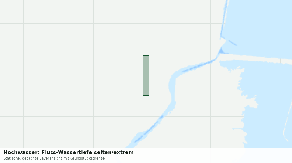 Statische Kartenansicht: Hochwasser: Fluss-Wassertiefe selten/extrem
