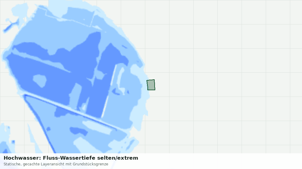 Statische Kartenansicht: Hochwasser: Fluss-Wassertiefe selten/extrem