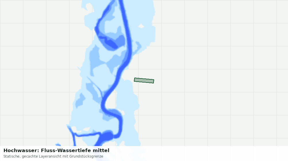 Statische Kartenansicht: Hochwasser: Fluss-Wassertiefe mittel