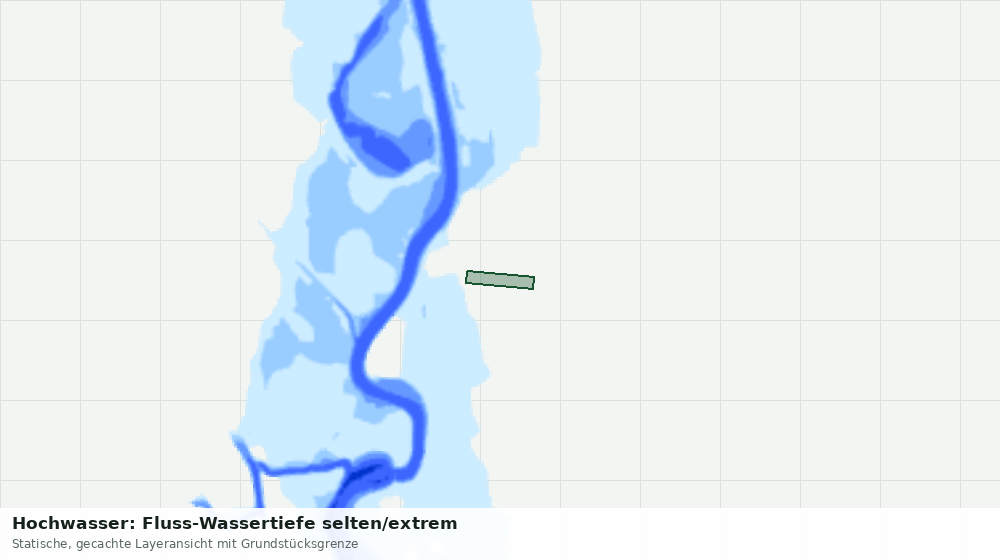 Statische Kartenansicht: Hochwasser: Fluss-Wassertiefe selten/extrem