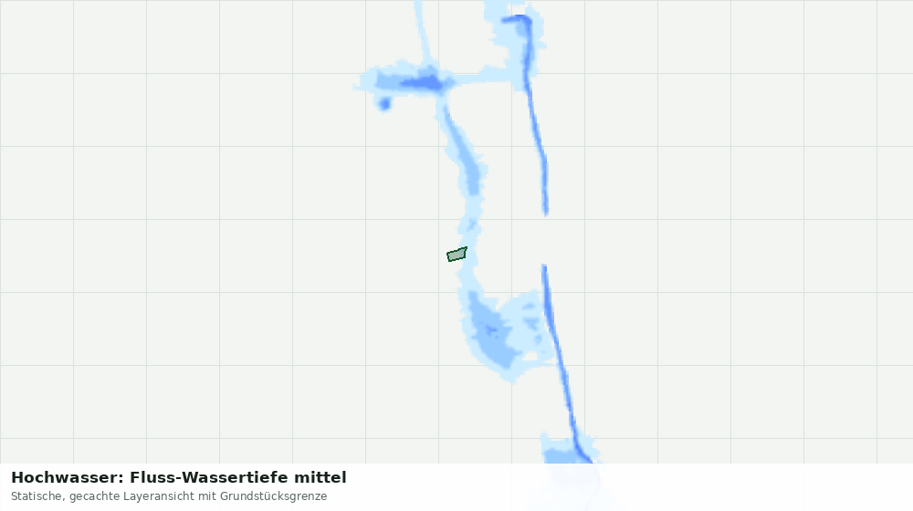 Statische Kartenansicht: Hochwasser: Fluss-Wassertiefe mittel