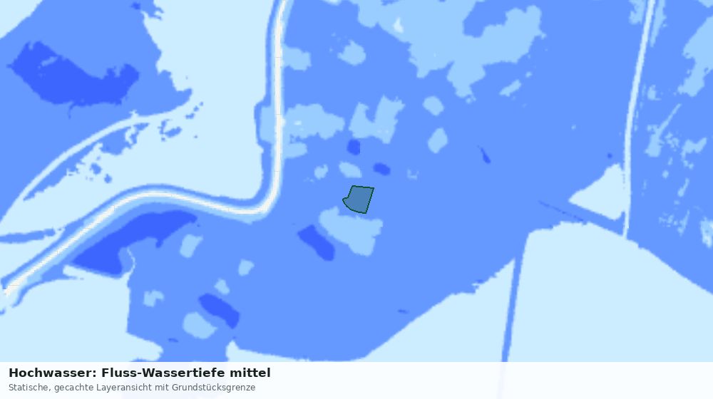 Statische Kartenansicht: Hochwasser: Fluss-Wassertiefe mittel