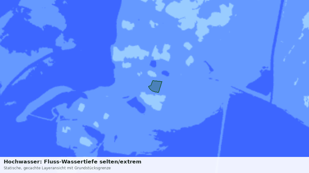 Statische Kartenansicht: Hochwasser: Fluss-Wassertiefe selten/extrem