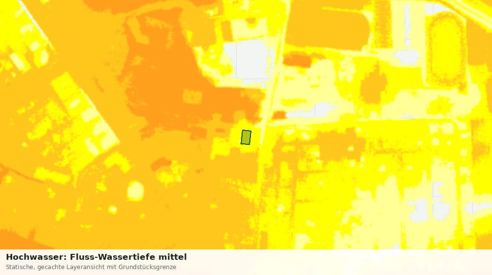 Statische Kartenansicht: Hochwasser: Fluss-Wassertiefe mittel