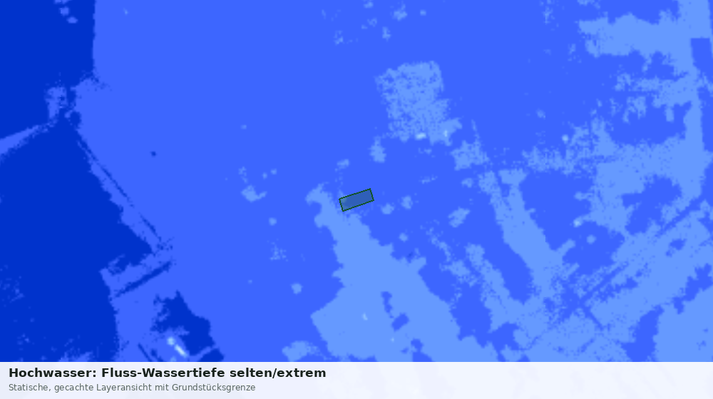 Statische Kartenansicht: Hochwasser: Fluss-Wassertiefe selten/extrem