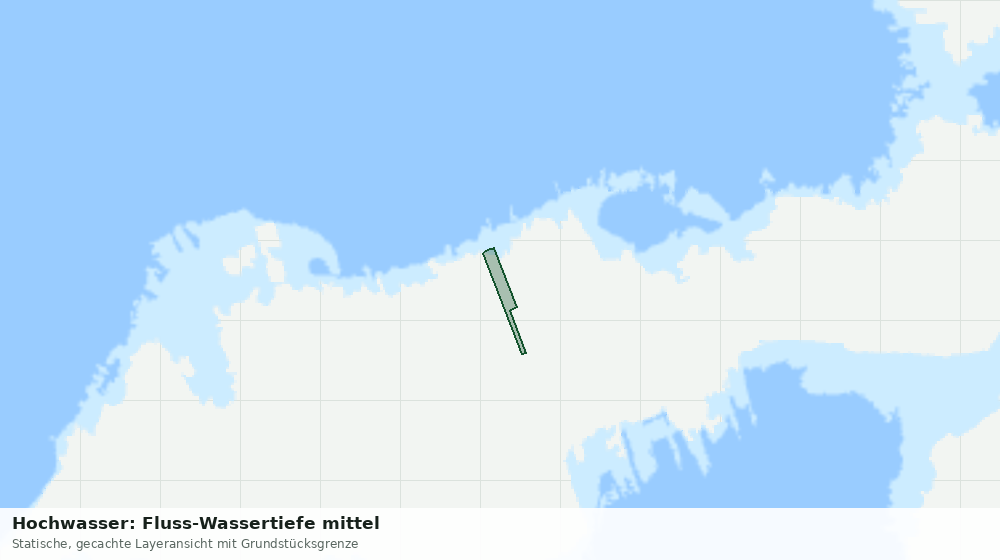 Statische Kartenansicht: Hochwasser: Fluss-Wassertiefe mittel
