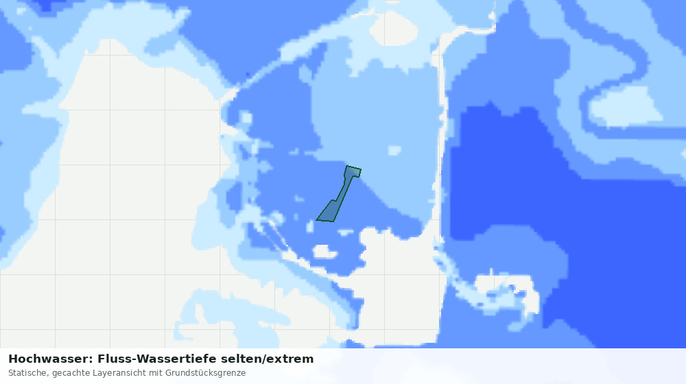 Statische Kartenansicht: Hochwasser: Fluss-Wassertiefe selten/extrem