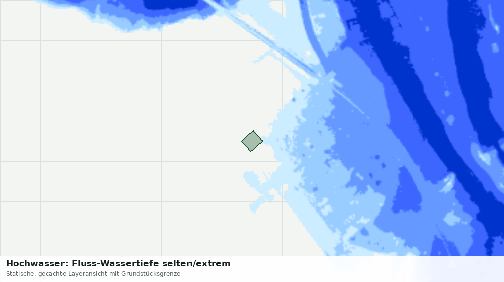 Statische Kartenansicht: Hochwasser: Fluss-Wassertiefe selten/extrem