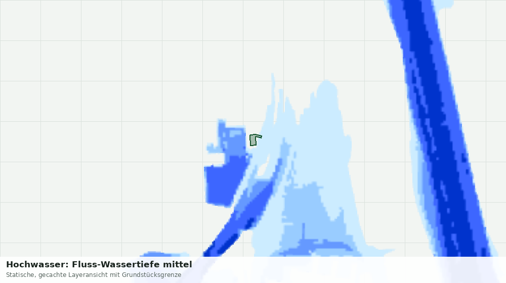 Statische Kartenansicht: Hochwasser: Fluss-Wassertiefe mittel