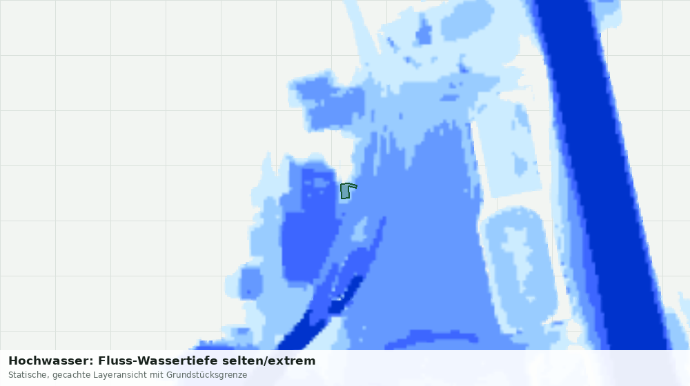 Statische Kartenansicht: Hochwasser: Fluss-Wassertiefe selten/extrem