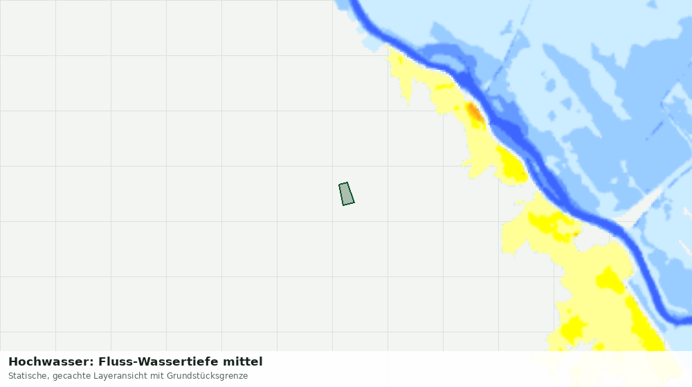 Statische Kartenansicht: Hochwasser: Fluss-Wassertiefe mittel