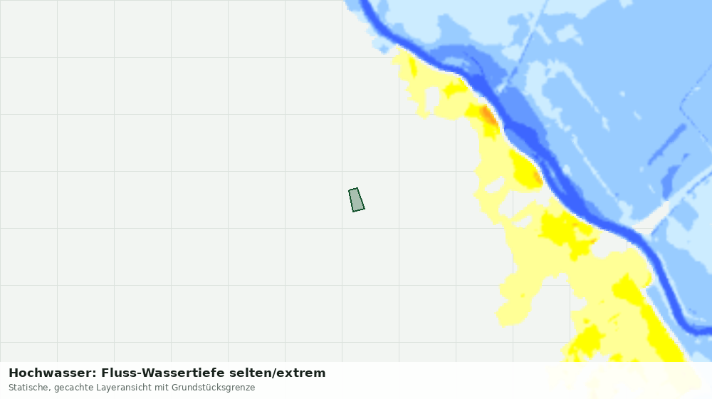 Statische Kartenansicht: Hochwasser: Fluss-Wassertiefe selten/extrem