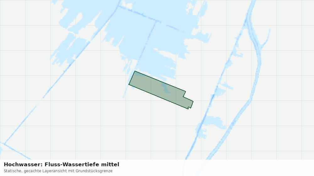 Statische Kartenansicht: Hochwasser: Fluss-Wassertiefe mittel