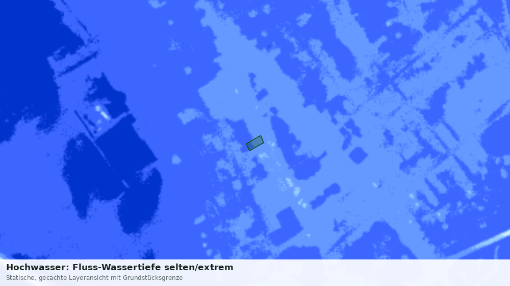 Statische Kartenansicht: Hochwasser: Fluss-Wassertiefe selten/extrem