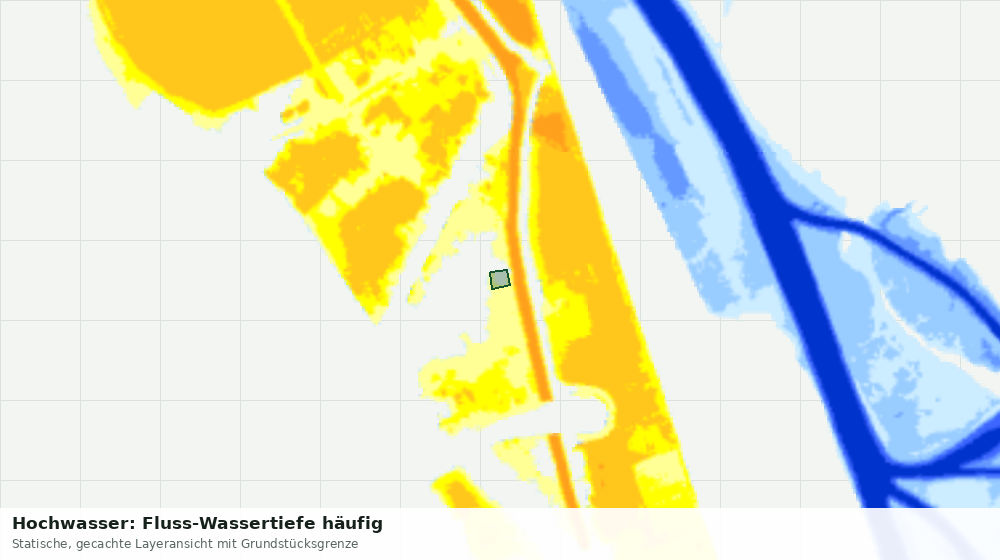 Statische Kartenansicht: Hochwasser: Fluss-Wassertiefe häufig