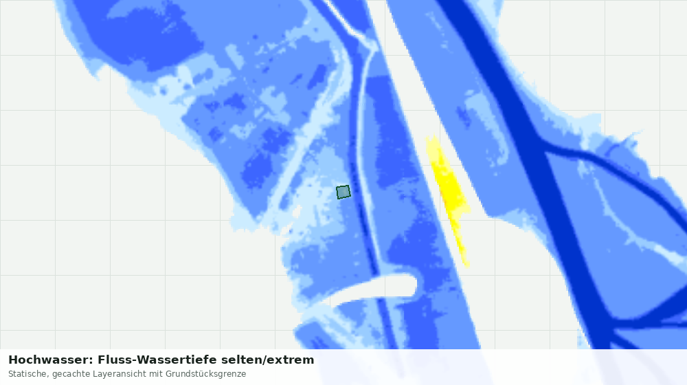 Statische Kartenansicht: Hochwasser: Fluss-Wassertiefe selten/extrem