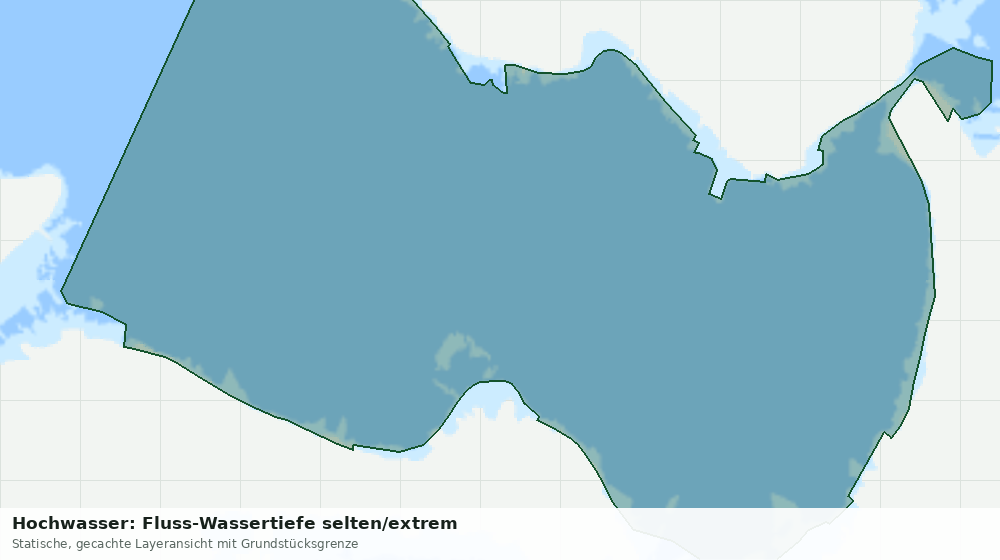 Statische Kartenansicht: Hochwasser: Fluss-Wassertiefe selten/extrem