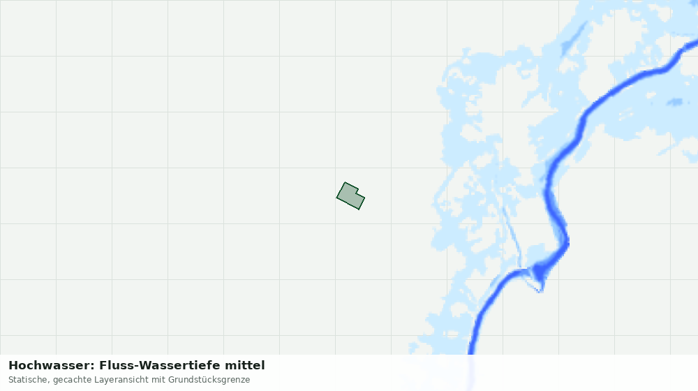 Statische Kartenansicht: Hochwasser: Fluss-Wassertiefe mittel