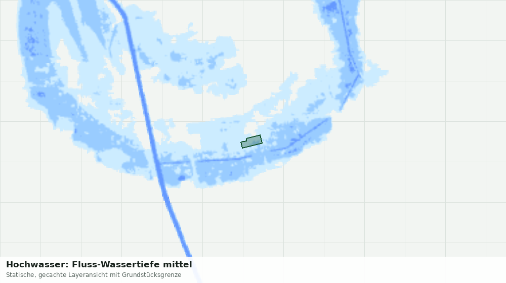 Statische Kartenansicht: Hochwasser: Fluss-Wassertiefe mittel