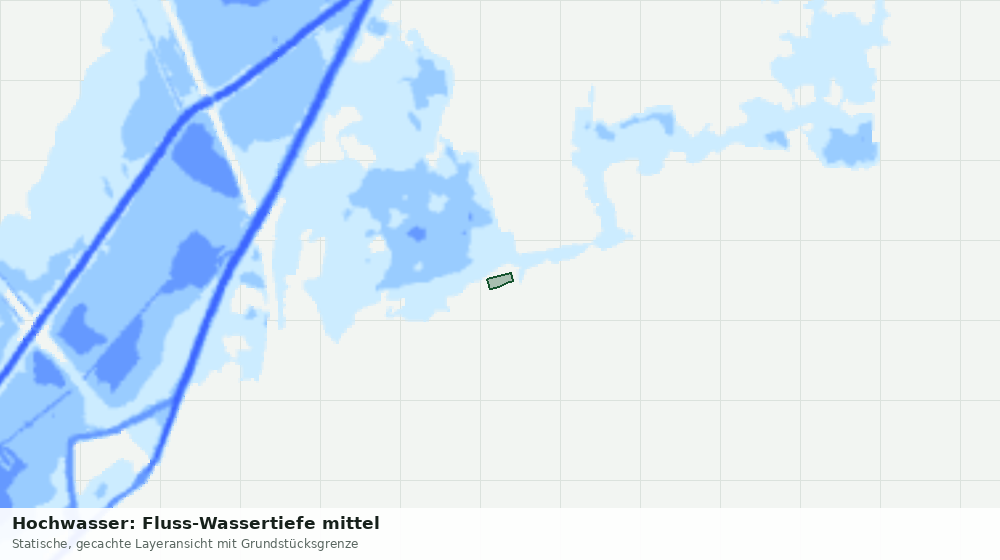 Statische Kartenansicht: Hochwasser: Fluss-Wassertiefe mittel