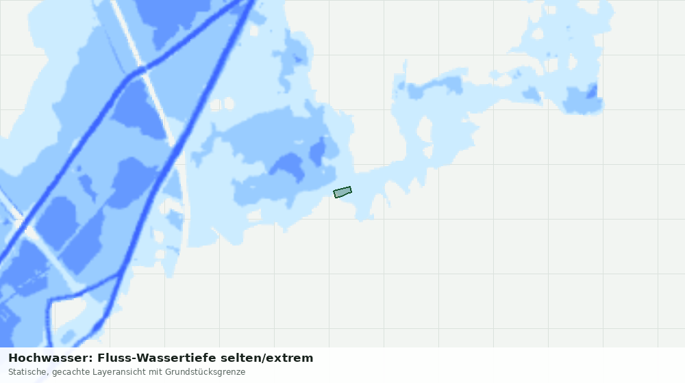 Statische Kartenansicht: Hochwasser: Fluss-Wassertiefe selten/extrem