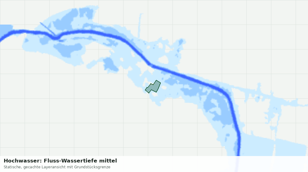 Statische Kartenansicht: Hochwasser: Fluss-Wassertiefe mittel