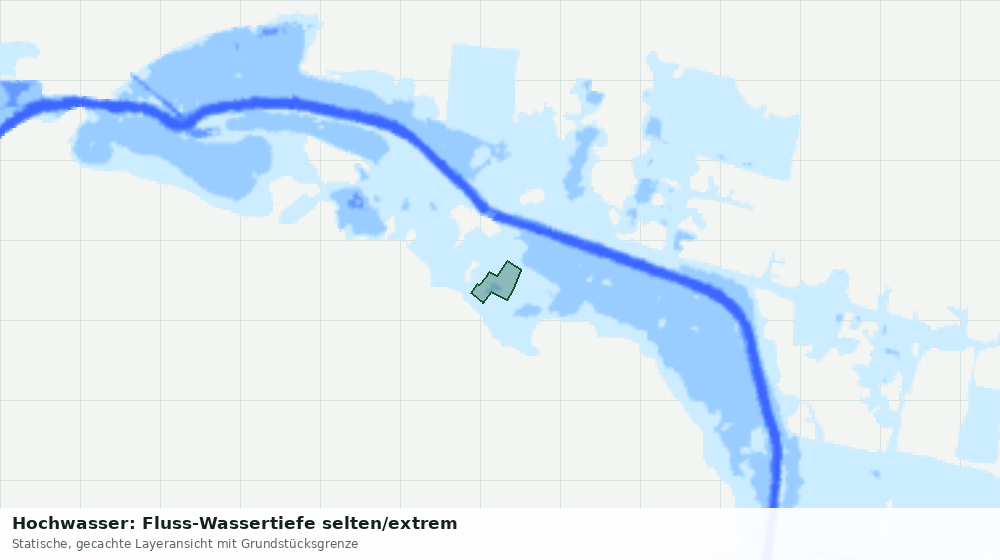 Statische Kartenansicht: Hochwasser: Fluss-Wassertiefe selten/extrem