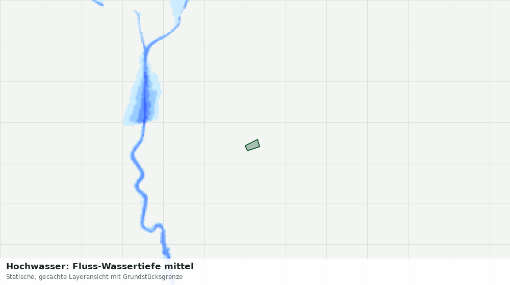 Statische Kartenansicht: Hochwasser: Fluss-Wassertiefe mittel