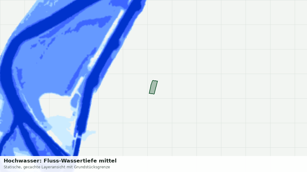 Statische Kartenansicht: Hochwasser: Fluss-Wassertiefe mittel