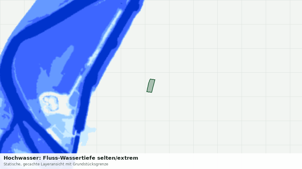 Statische Kartenansicht: Hochwasser: Fluss-Wassertiefe selten/extrem