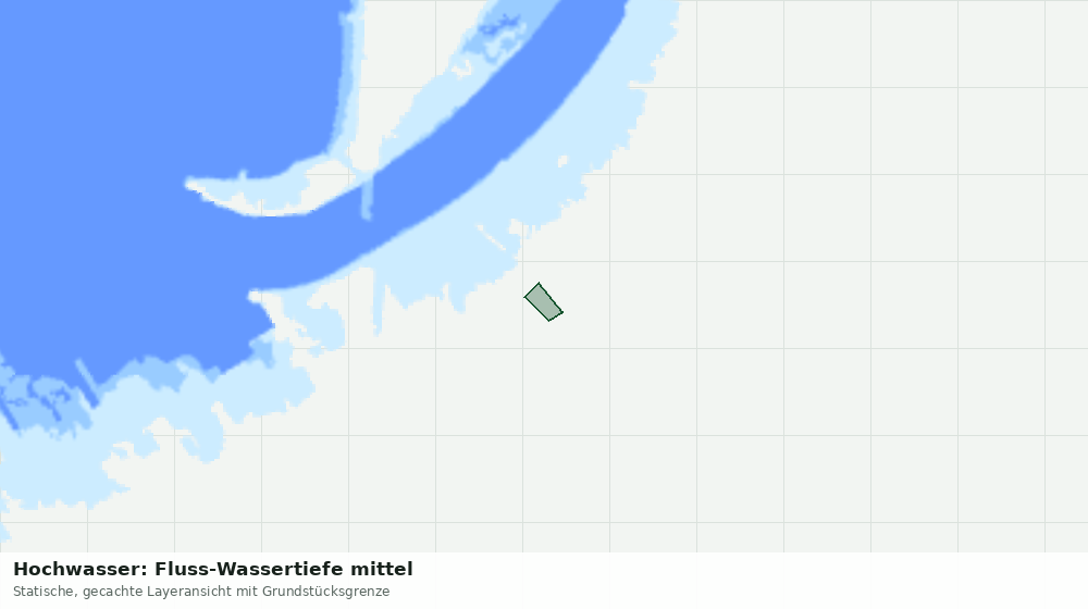 Statische Kartenansicht: Hochwasser: Fluss-Wassertiefe mittel