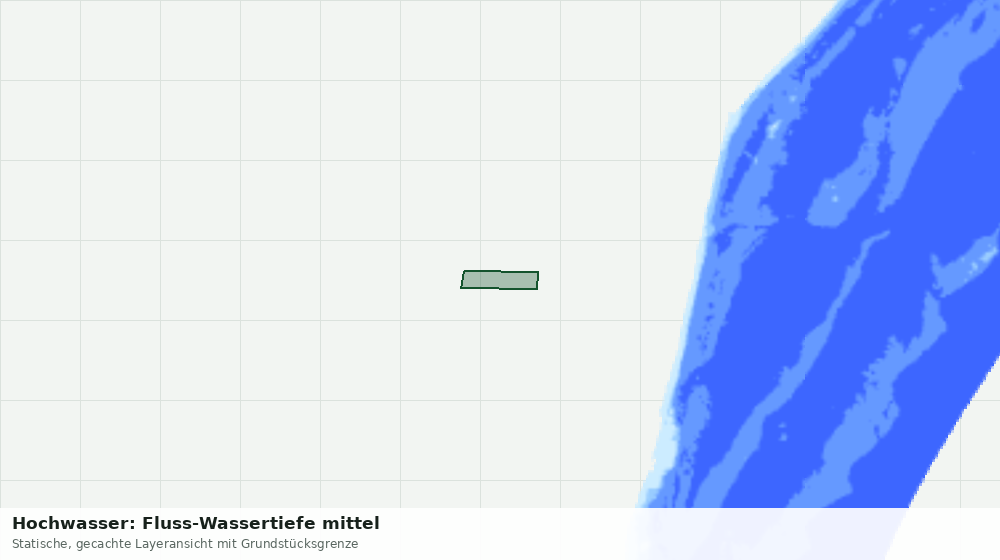 Statische Kartenansicht: Hochwasser: Fluss-Wassertiefe mittel