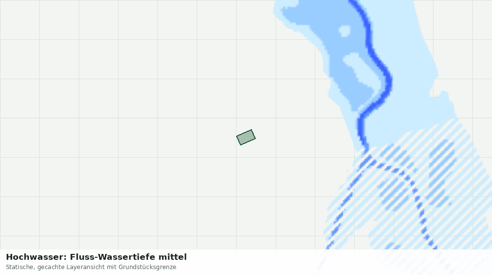 Statische Kartenansicht: Hochwasser: Fluss-Wassertiefe mittel