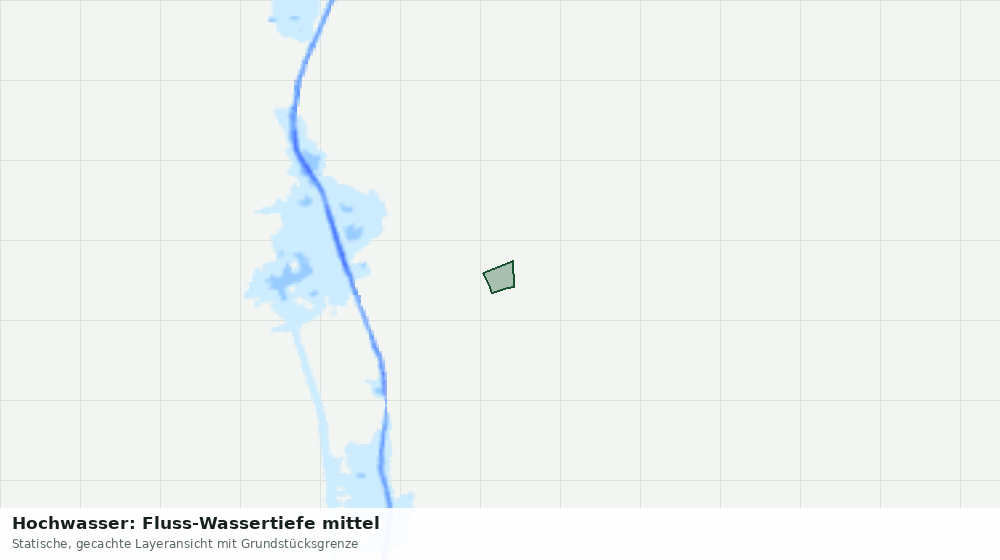 Statische Kartenansicht: Hochwasser: Fluss-Wassertiefe mittel
