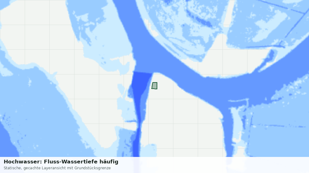 Statische Kartenansicht: Hochwasser: Fluss-Wassertiefe häufig
