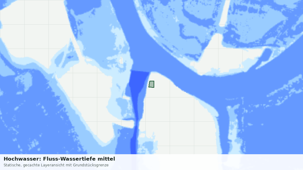 Statische Kartenansicht: Hochwasser: Fluss-Wassertiefe mittel