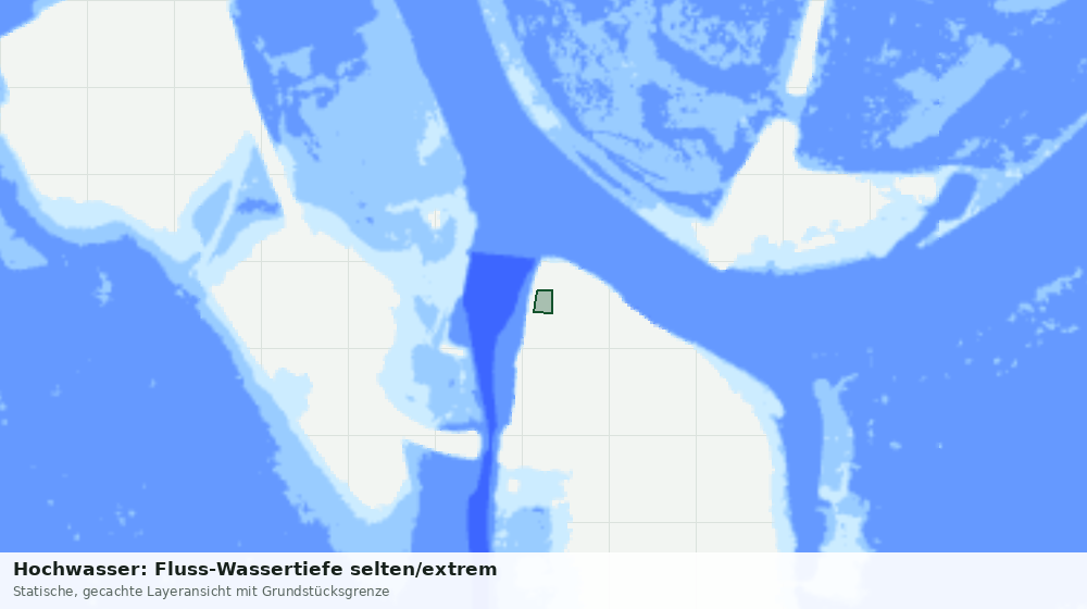 Statische Kartenansicht: Hochwasser: Fluss-Wassertiefe selten/extrem