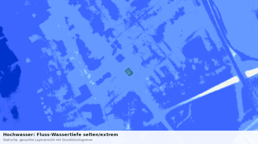 Statische Kartenansicht: Hochwasser: Fluss-Wassertiefe selten/extrem