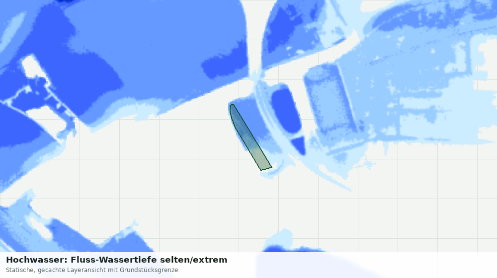 Statische Kartenansicht: Hochwasser: Fluss-Wassertiefe selten/extrem