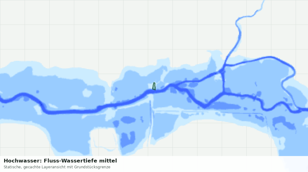 Statische Kartenansicht: Hochwasser: Fluss-Wassertiefe mittel