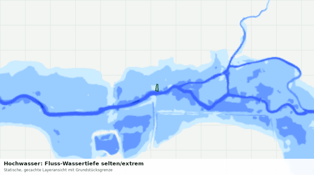 Statische Kartenansicht: Hochwasser: Fluss-Wassertiefe selten/extrem