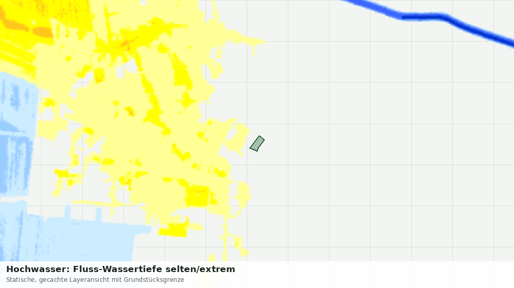 Statische Kartenansicht: Hochwasser: Fluss-Wassertiefe selten/extrem