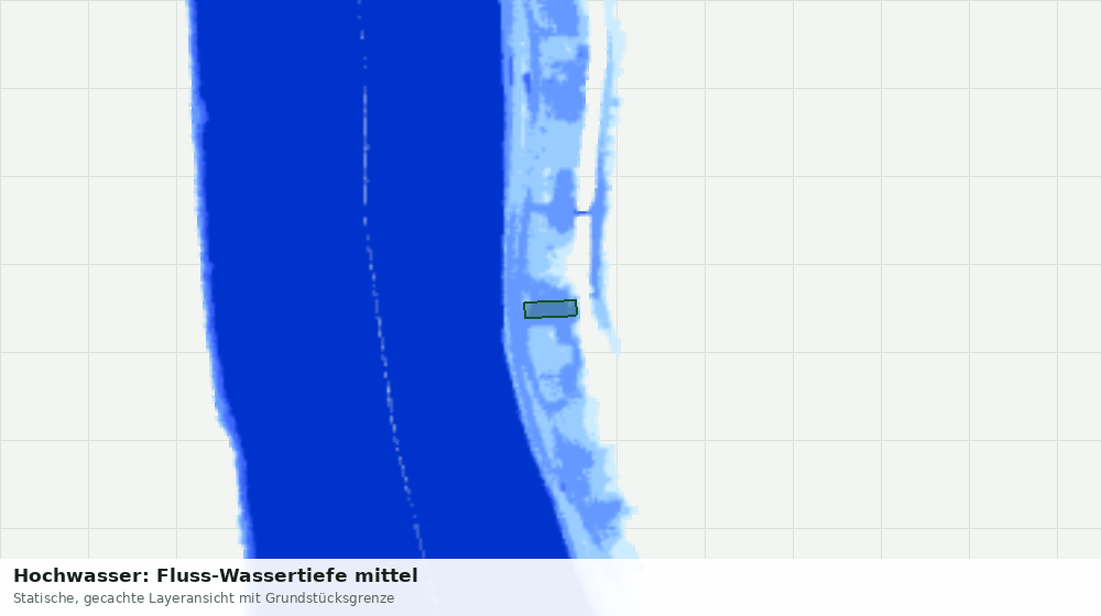 Statische Kartenansicht: Hochwasser: Fluss-Wassertiefe mittel