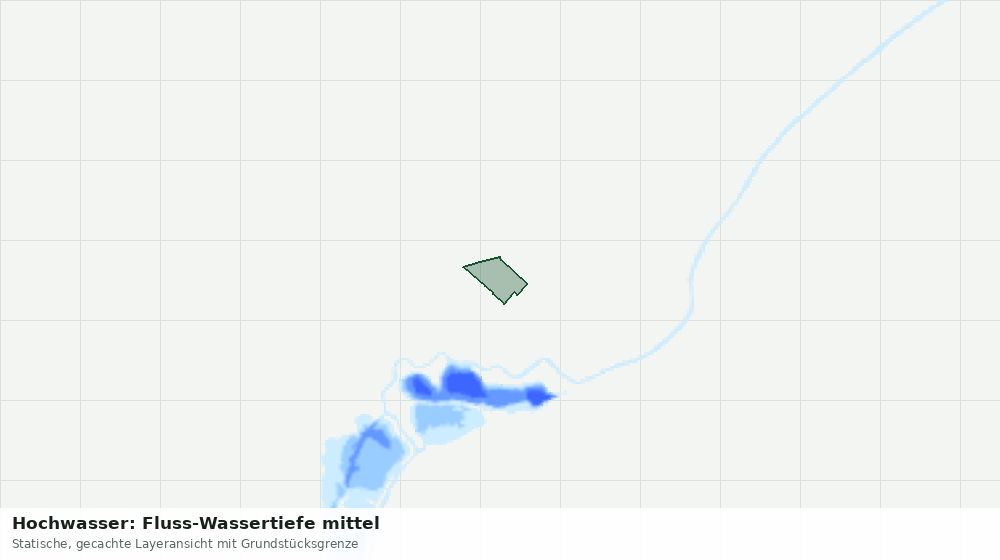 Statische Kartenansicht: Hochwasser: Fluss-Wassertiefe mittel