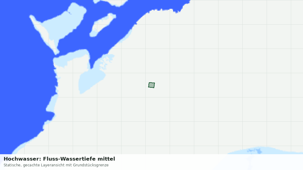 Statische Kartenansicht: Hochwasser: Fluss-Wassertiefe mittel