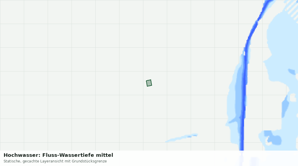 Statische Kartenansicht: Hochwasser: Fluss-Wassertiefe mittel