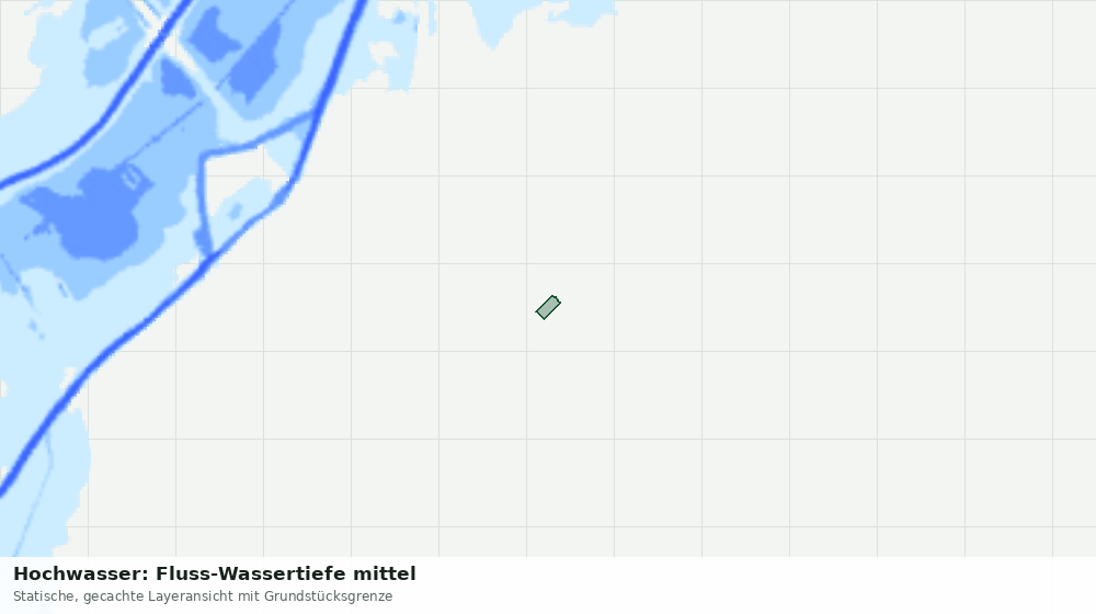 Statische Kartenansicht: Hochwasser: Fluss-Wassertiefe mittel