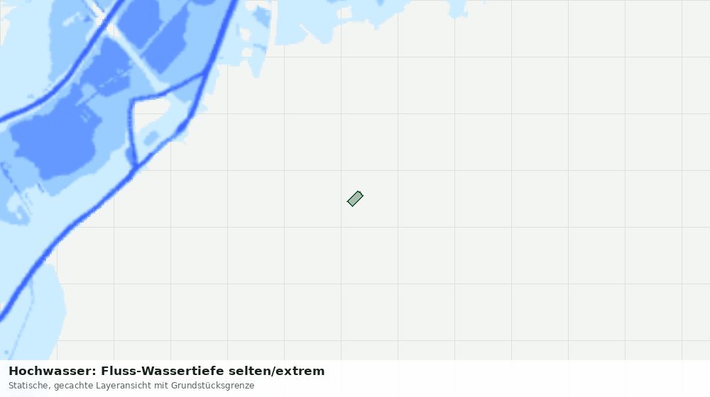 Statische Kartenansicht: Hochwasser: Fluss-Wassertiefe selten/extrem