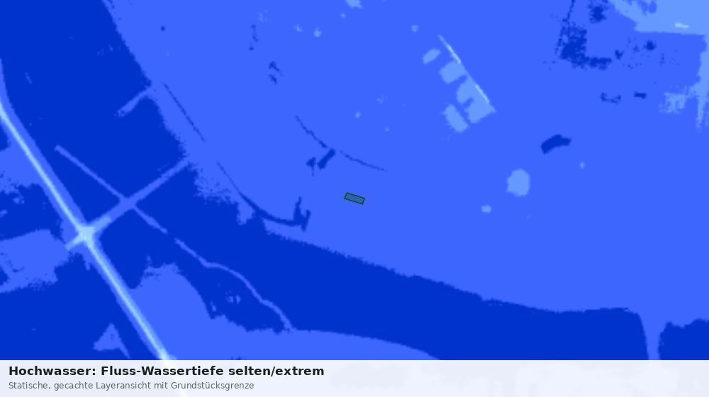 Statische Kartenansicht: Hochwasser: Fluss-Wassertiefe selten/extrem